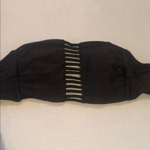 Black Strapless Swim Top!